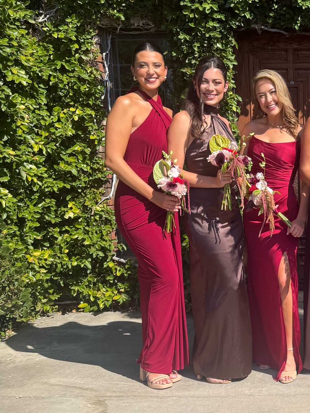Club L London Deep Burgundy Halter Maxi Dress - Picture 3 of 3